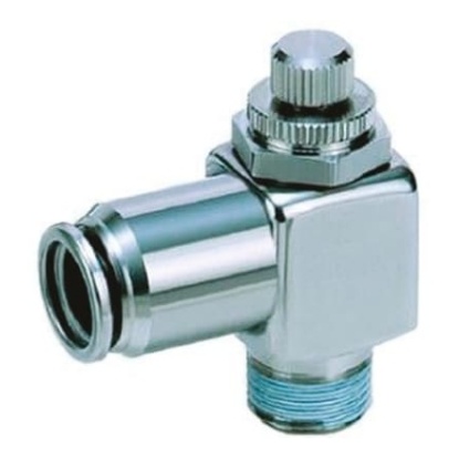 Picture of ASG Series Tube Flow Regulator, 6mm Tube Inlet Port x R 1/8 Male Outlet Port, SMC, ASG320F-01-06S