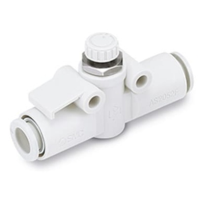 Picture of AS Series Socket Fitting, 6mm Tube Inlet Port x 6mm Tube Outlet Port, SMC, AS2002F-06-X214