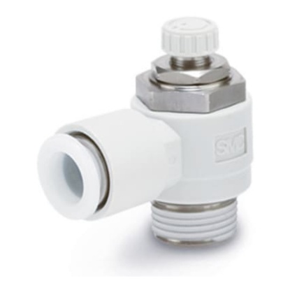 Picture of AS Series Speed Controller, R 1/4 Inlet Port x 8mm Tube Outlet Port, SMC, AS2201F-02-08