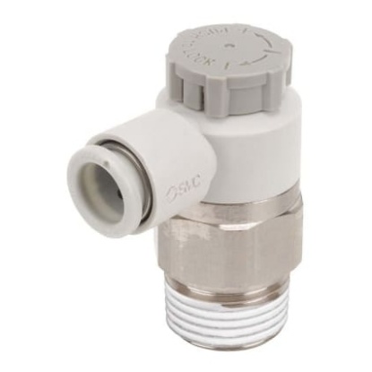 Picture of AS Series Threaded Flow Controller, M5 x 0.8 Male Inlet Port x 4mm Tube Outlet Port, SMC, AS1201F-M5-04A