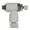 Picture of AS Series Threaded Flow Regulator, M5 x 0.8 Male Inlet Port x M5 x 0.8 Male Outlet Port x 4mm Tube Outlet Port, SMC, AS1201F-M5-04