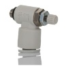 Picture of AS Series Threaded Flow Regulator, M5 x 0.8 Male Inlet Port x M5 x 0.8 Male Outlet Port x 6mm Tube Outlet Port, SMC, AS1201F-M5-06