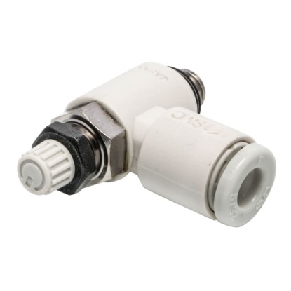 Picture of AS Series Threaded Speed Controller, 4mm Tube Inlet Port x 4mm Tube Outlet Port, SMC, AS1211F-M5-04
