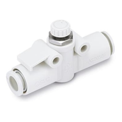 Picture of AS Series Threaded Speed Controller, 8mm Tube Inlet Port x 8mm Tube Outlet Port, SMC, AS3002F-08-X214