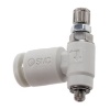 Picture of AS Series Threaded Speed Controller, M3 x 0.5 Male Inlet Port x M3 x 0.5 Male Outlet Port x 4mm Tube Outlet Port, SMC, AS1201F-M3-04