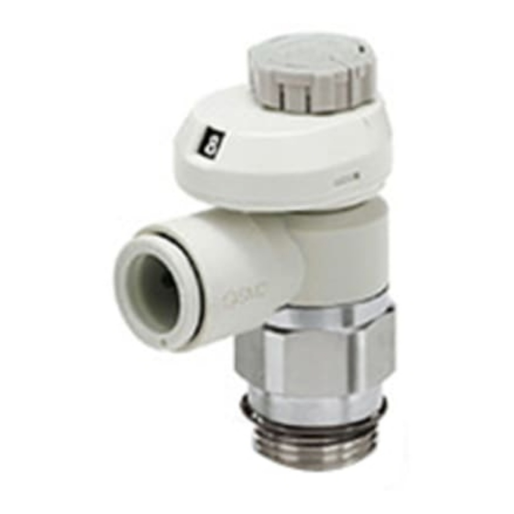 Picture of AS Series Threaded Speed Controller, R 1/2 Male Inlet Port x 12mm Tube Outlet Port, SMC, AS4201FS-04-12S
