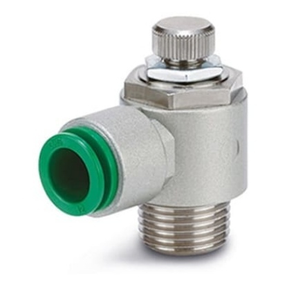 Picture of AS Series Threaded Speed Controller, R 1/4 Inlet Port x 6mm Tube Outlet Port, SMC, AS2201-02-F08S