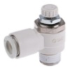 Picture of AS Series Threaded Speed Controller, R 1/4 Male Inlet Port x R 1/4 Male Outlet Port x 8mm Tube Outlet Port, SMC, AS2201F-02-08S