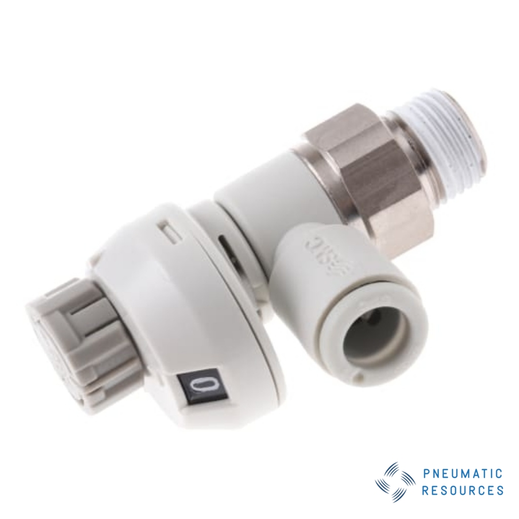 Picture of AS Series Threaded Speed Controller, R 1/8 Male Inlet Port x 6mm Tube Outlet Port, SMC, AS2201FS-01-06S