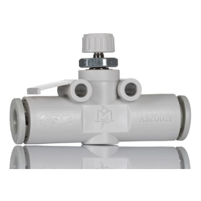 Picture of AS Series Tube Flow Controller, 6mm Tube Inlet Port x 6mm Tube Outlet Port, SMC, AS2002F-06