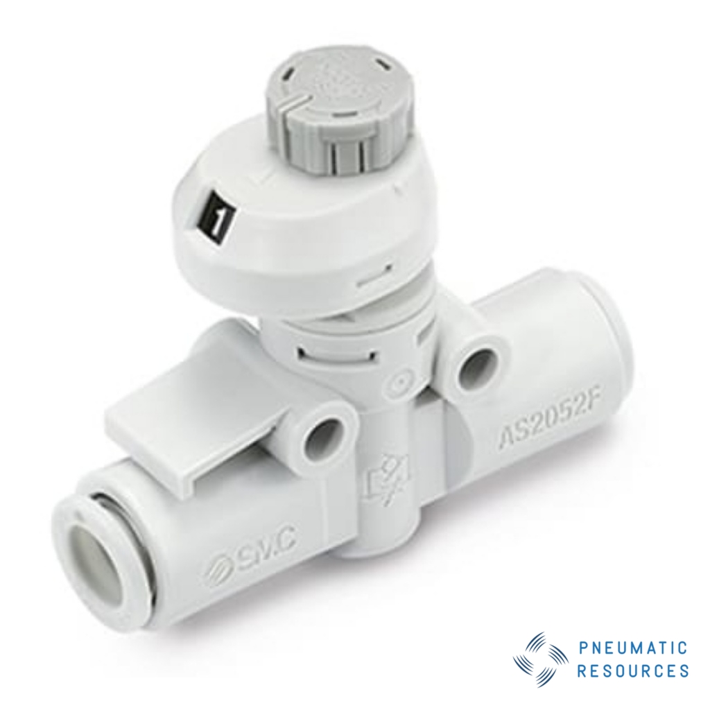 Picture of AS Series Tube Speed Controller, 4mm Tube Inlet Port x 4mm Tube Outlet Port, SMC, AS1002FS-04