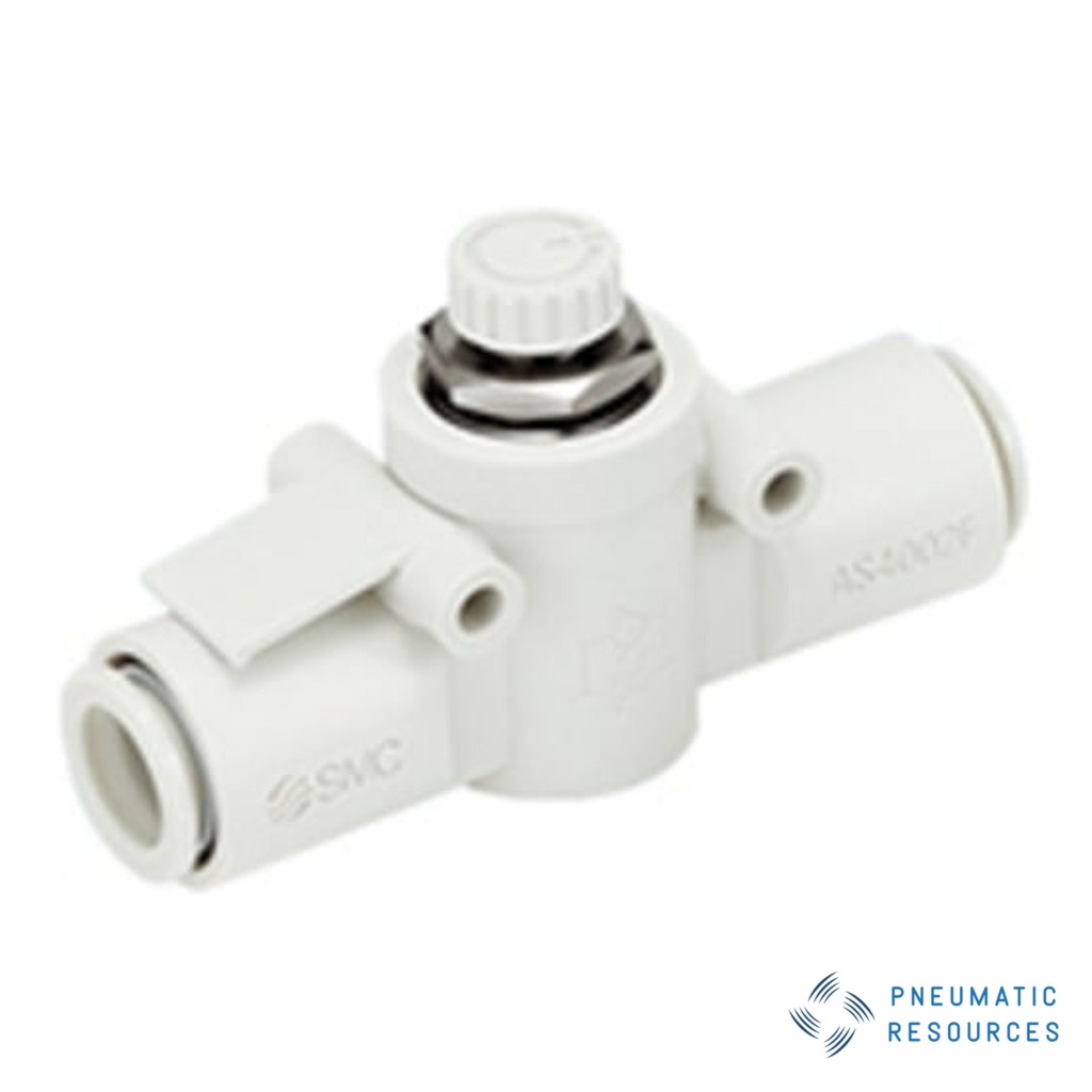 Picture of AS Series Tube Speed Controller, 4mm Tube Inlet Port x 4mm Tube Outlet Port, SMC, AS2002F-04