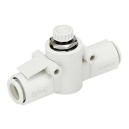 Picture of AS Series Tube Speed Controller, 4mm Tube Inlet Port x 4mm Tube Outlet Port, SMC, AS2002F-04