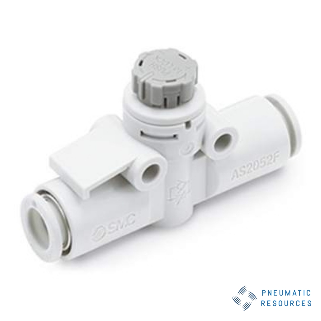 Picture of AS Series Tube Speed Controller, 4mm Tube Inlet Port x 4mm Tube Outlet Port, SMC, AS2002F-04A