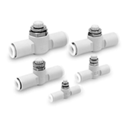 Picture of AS Series Tube Speed Controller, 6mm Tube Inlet Port x 6mm Tube Outlet Port, SMC, AS2001FG-06