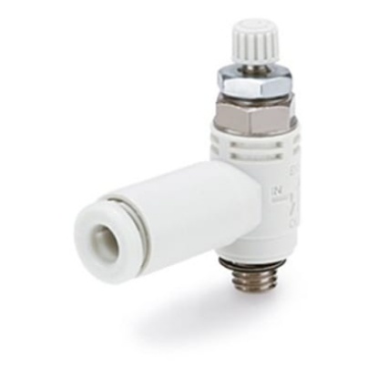 Picture of ASV310F Series Threaded Speed Exhaust Controller, R 1/8 Inlet Port x 6mm Tube Outlet Port, SMC, ASV310F-01-06S-J