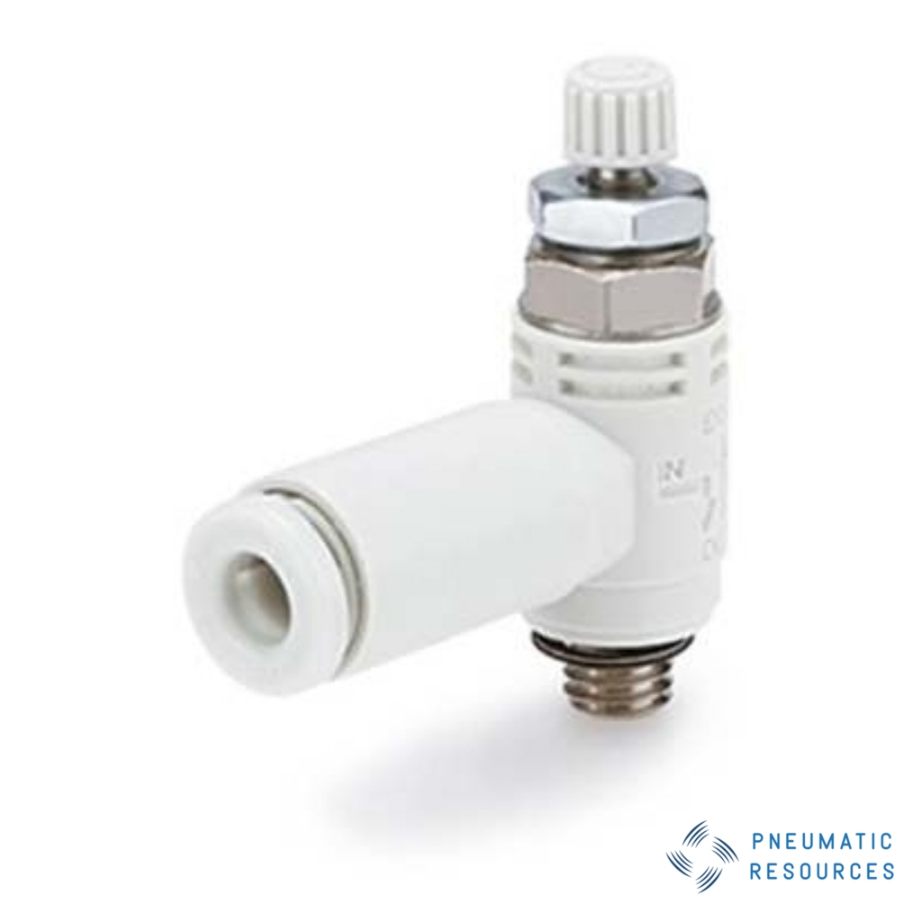 Picture of ASV Series Threaded Speed Exhaust Controller, R 3/8 Inlet Port x 12mm Tube Outlet Port, SMC, ASV510F-03-12S