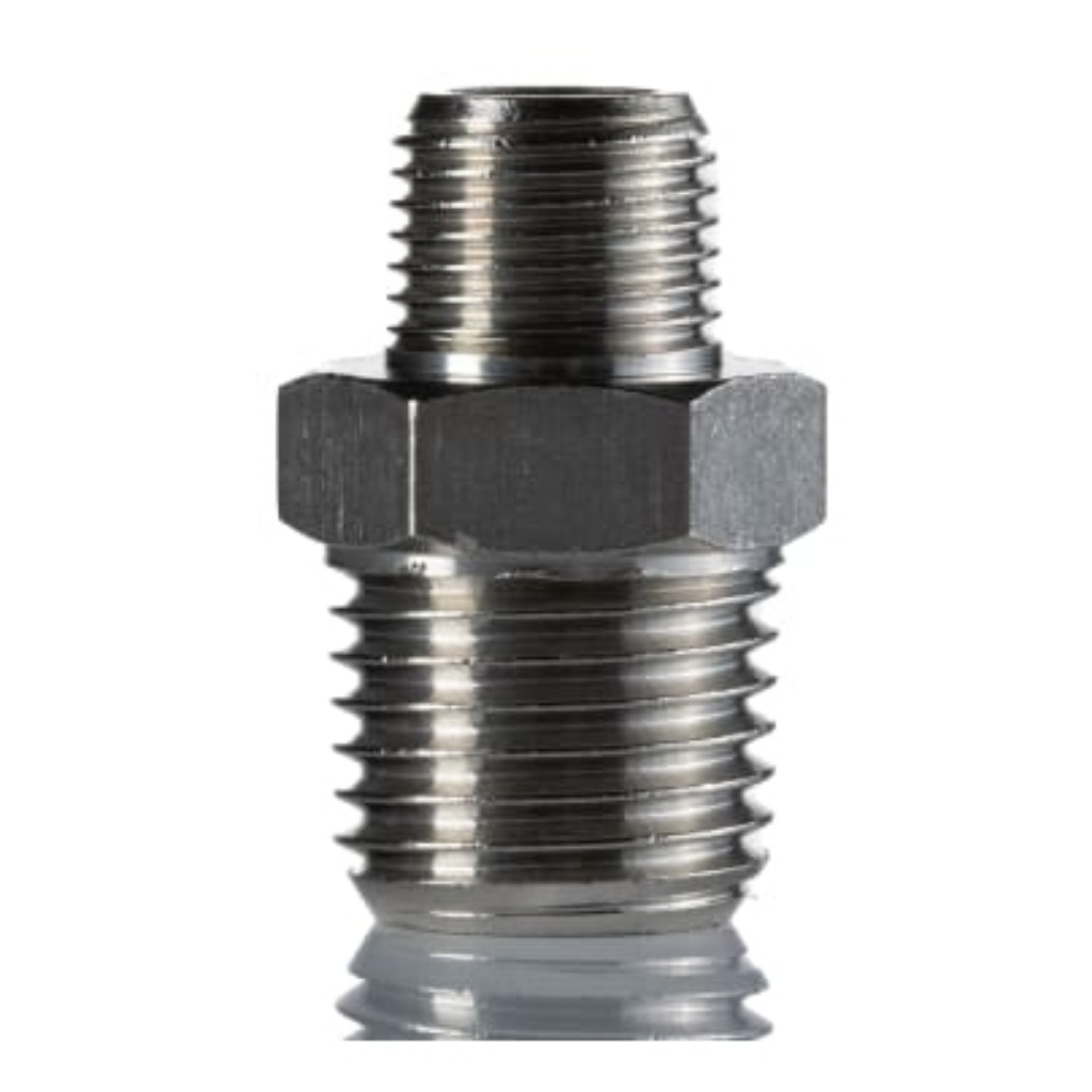 Picture of Female Pneumatic Quick Connect Coupling, BSPT R 1/4 Male, BSPT R 1/8 Male Threaded, SMC, 2510-1/8-1/4