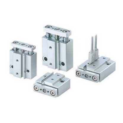 Picture of Pneumatic Guided Cylinder - , 10mm Bore, 15mm Stroke, MGJ Series, Double Acting, SMC, MGJ10-15