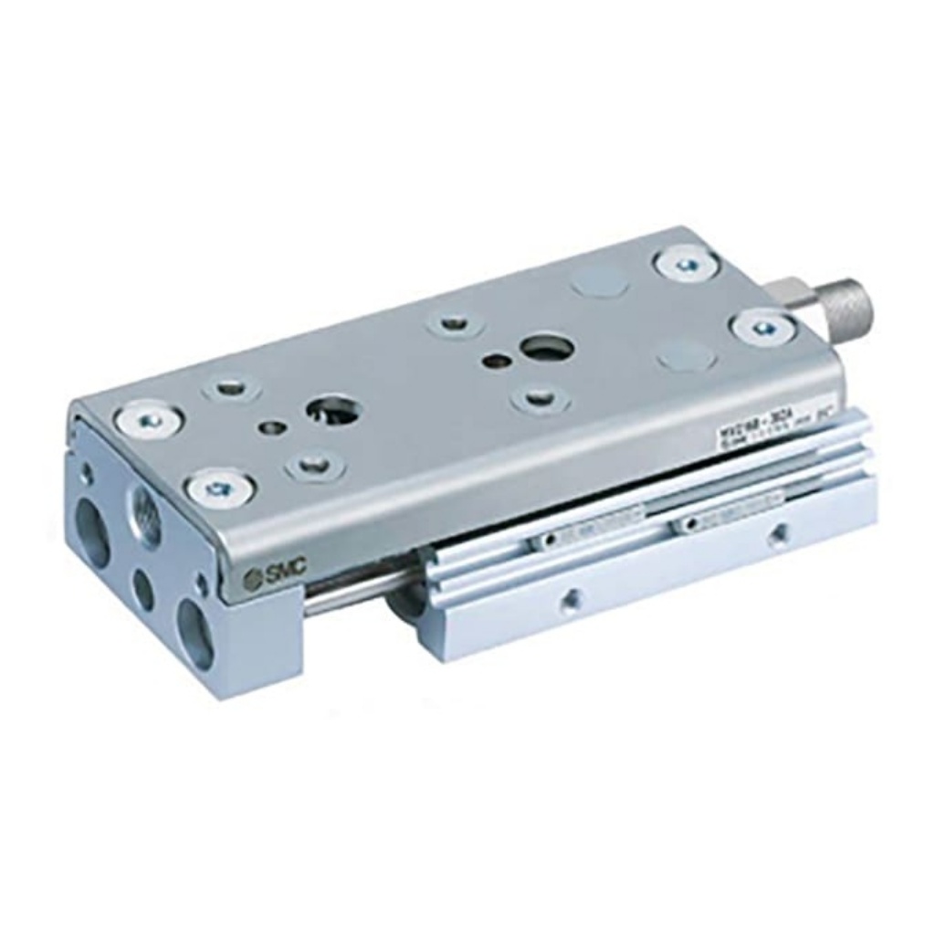 Picture of Pneumatic Guided Cylinder - 12mm Bore, 20mm Stroke, MXQC Series, Double Acting, SMC, MXQ12C-20Z