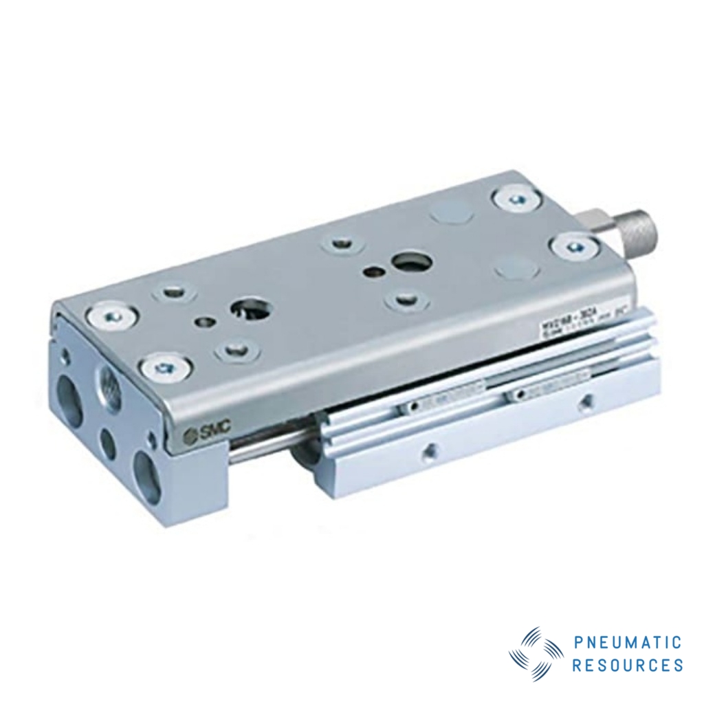 Picture of Pneumatic Guided Cylinder - 16mm Bore, 20mm Stroke, MXQB Series, Double Acting, SMC, MXQ16B-20Z