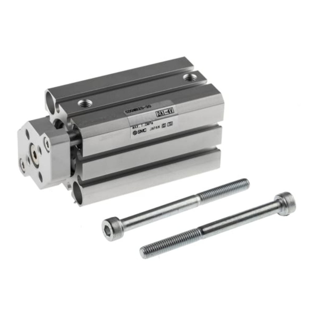 Picture of Pneumatic Guided Cylinder - 20mm Bore, 30mm Stroke, CQM Series, Double Acting, SMC, CDQMB20-30