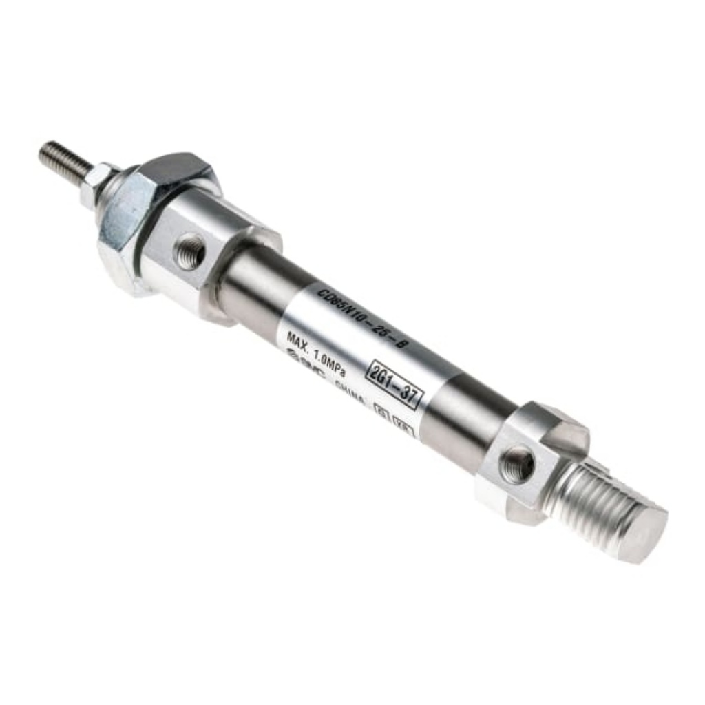 Picture of Pneumatic Piston Rod Cylinder - 10mm Bore, 25mm Stroke, C85 Series, Double Acting, SMC, CD85N10-25-B