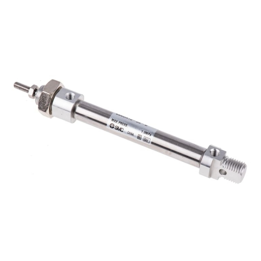 Picture of Pneumatic Piston Rod Cylinder - 10mm Bore, 50mm Stroke, C85 Series, Double Acting, SMC, CD85N10-50-B