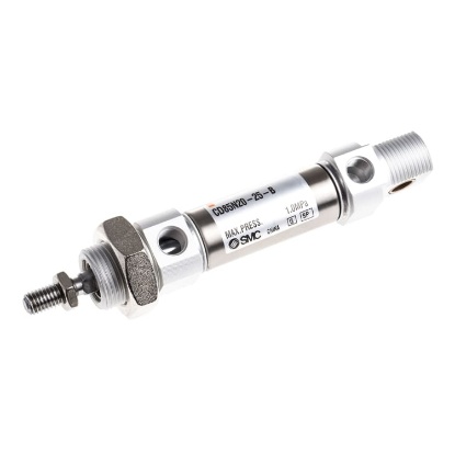 Picture of Pneumatic Piston Rod Cylinder - 20mm Bore, 25mm Stroke, C85 Series, Double Acting, SMC, CD85N20-25-B