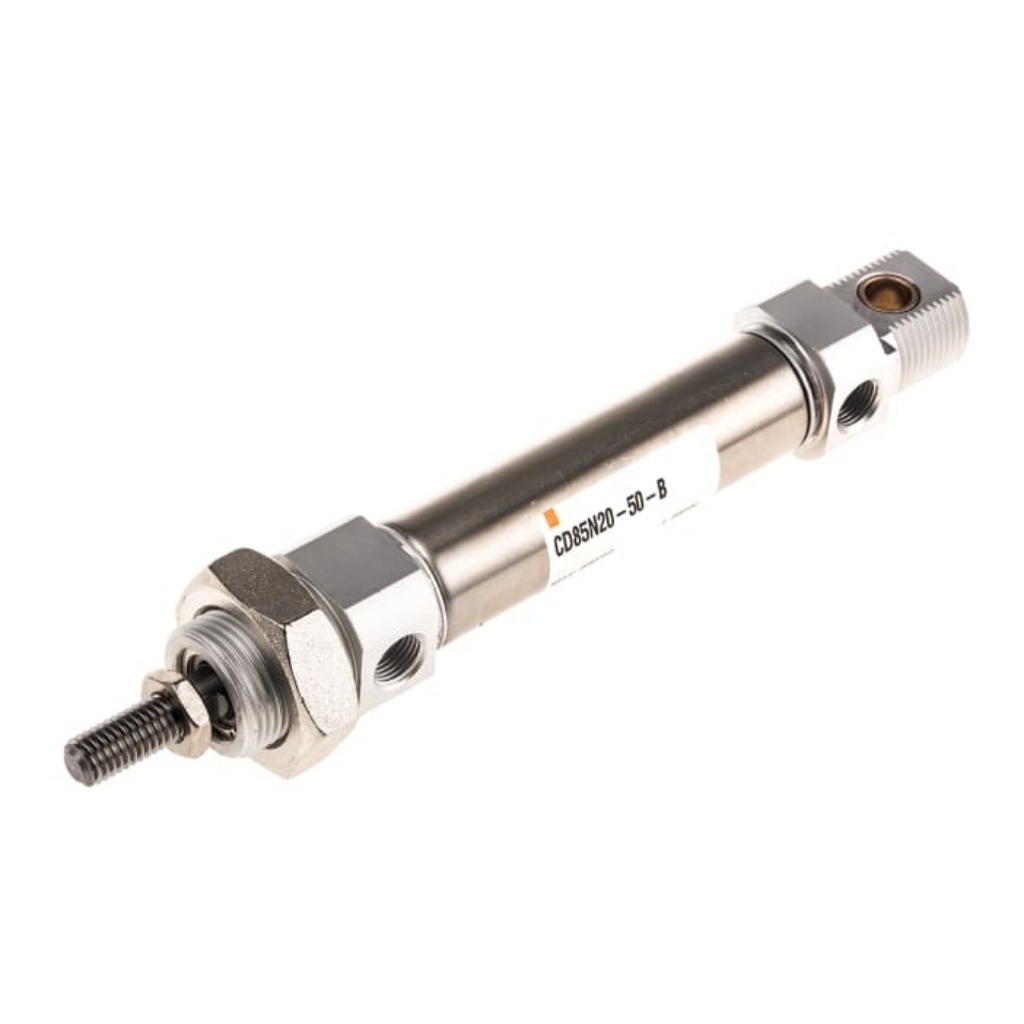 Picture of Pneumatic Piston Rod Cylinder - 20mm Bore, 50mm Stroke, C85 Series, Double Acting, SMC, CD85N20-50-B