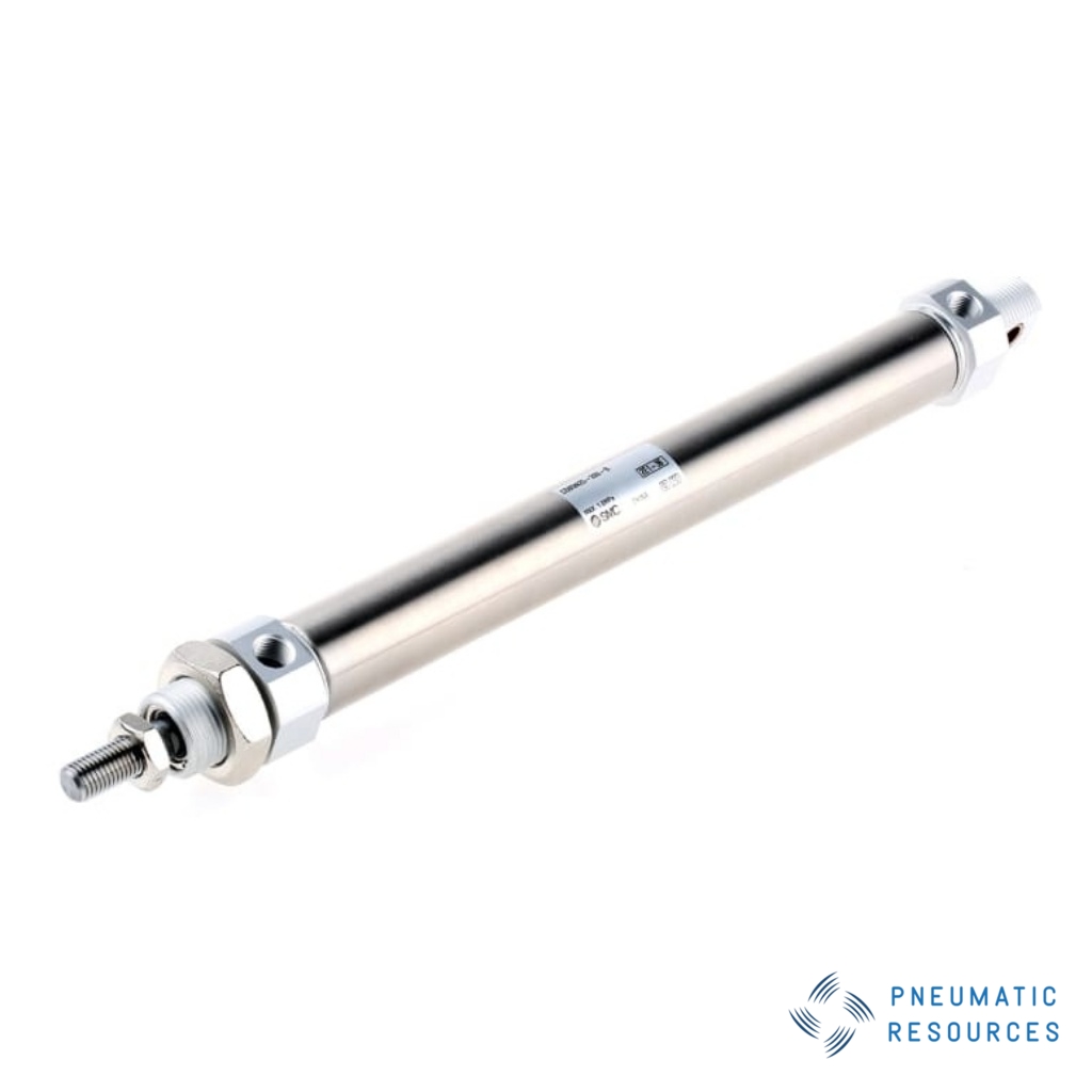 Picture of Pneumatic Piston Rod Cylinder - 25mm Bore, 200mm Stroke, C85 Series, Double Acting, SMC, CD85N25-200-B