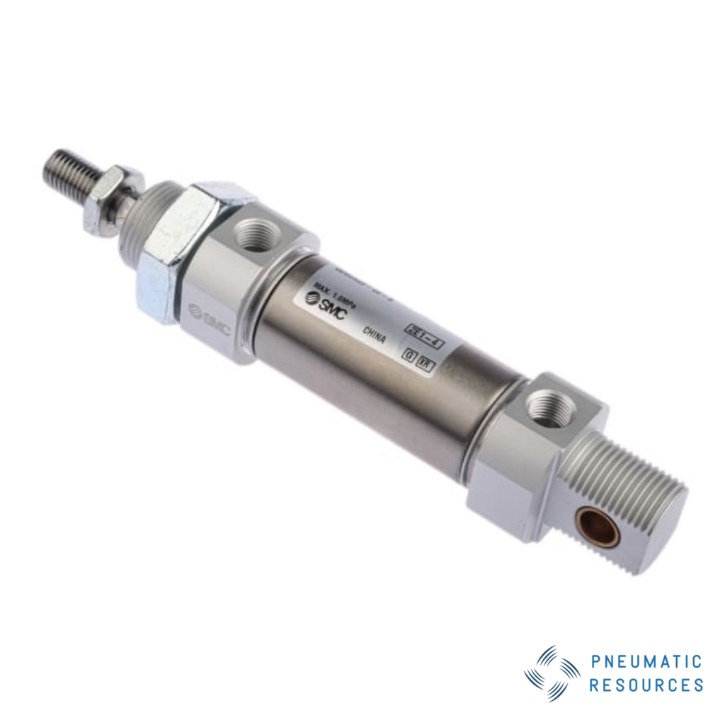 Picture of Pneumatic Piston Rod Cylinder - 25mm Bore, 25mm Stroke, C85 Series, Double Acting, SMC, CD85N25-25-B