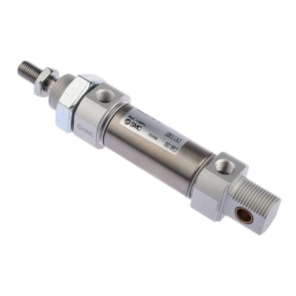 Picture of Pneumatic Piston Rod Cylinder - 25mm Bore, 25mm Stroke, C85 Series, Double Acting, SMC, CD85N25-25-B