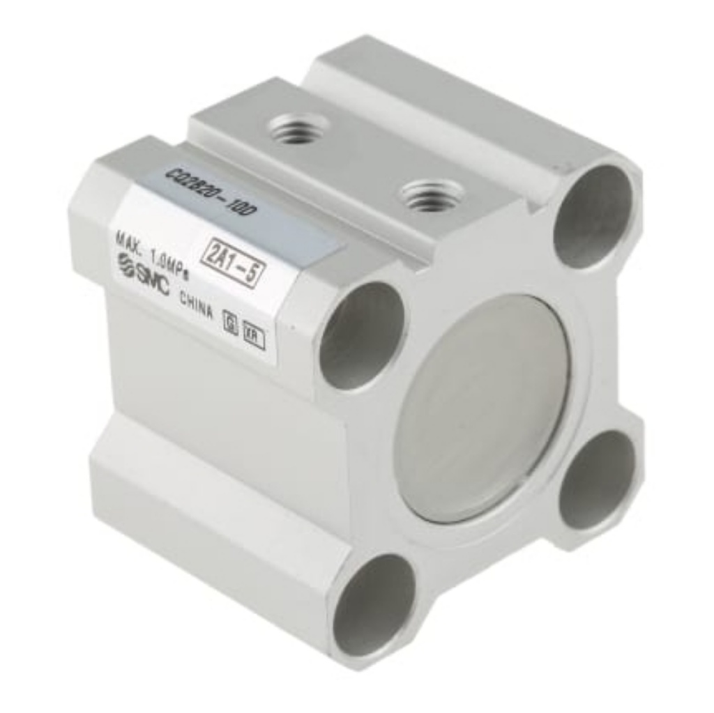 Picture of Pneumatic Compact Cylinder - 20mm Bore, 10mm Stroke, CQ2 Series, Double Acting, SMC, CQ2B20-10D