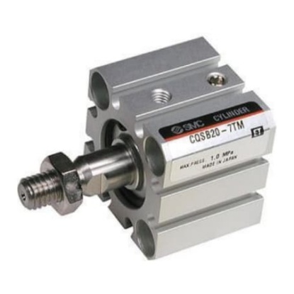 Picture of Pneumatic Compact Cylinder - 20mm Bore, 5mm Stroke, CQS Series, Single Acting with Return Spring Acting, SMC, CDQSB20-5S