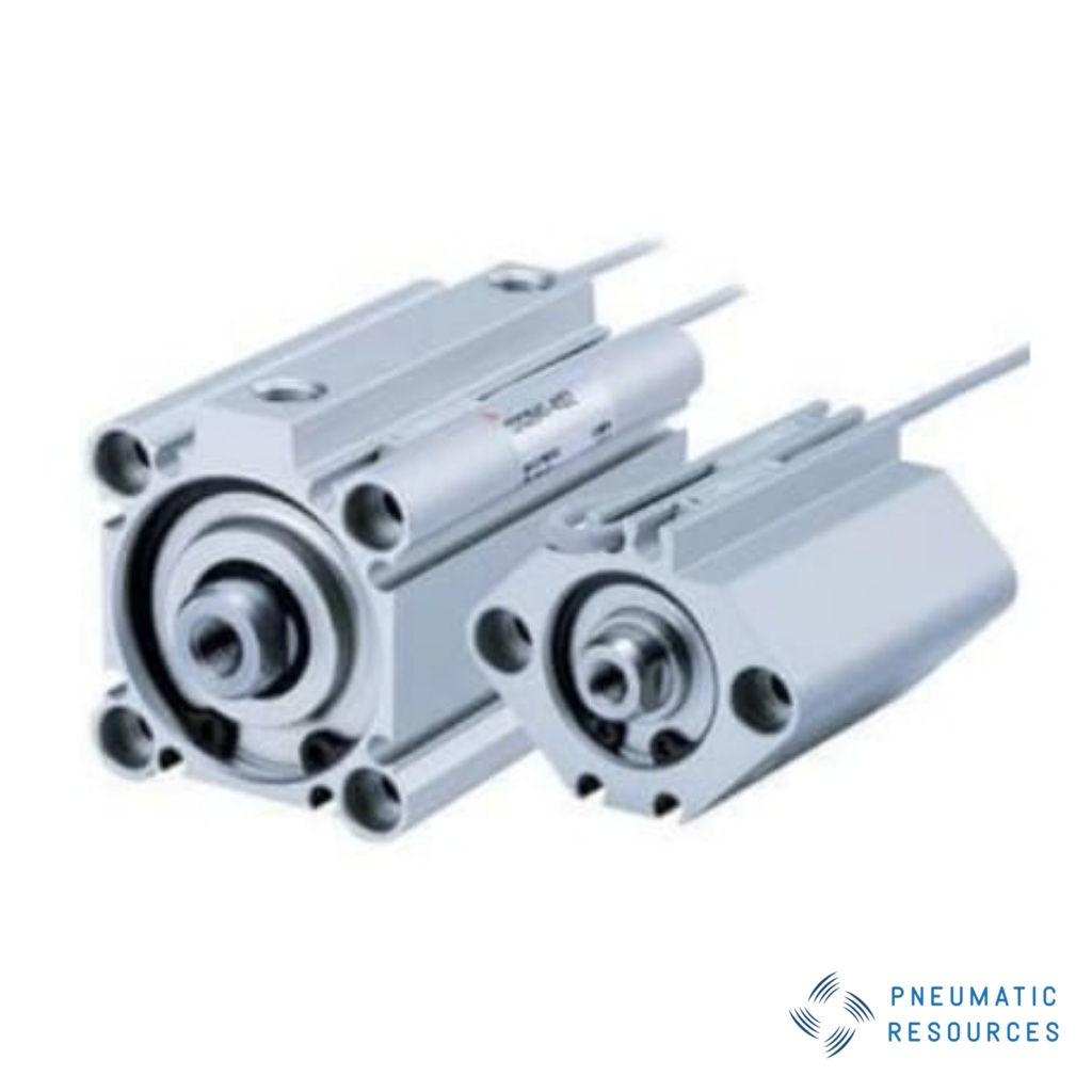 Picture of Pneumatic Compact Cylinder - 80mm Bore, 75mm Stroke, CQ2 Series, Double Acting, SMC, CDQ2B80TF-75DZ