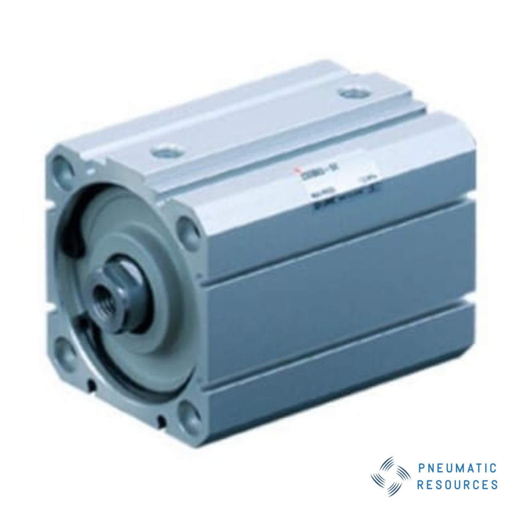 Picture of Pneumatic Compact Cylinder - Cylinder Series C55, 100mm Bore, 50mm Stroke, C55 Series, Double Acting, SMC, CD55B100-50