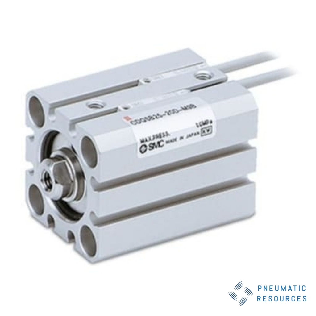 Picture of Pneumatic Compact Cylinder - Cylinder Series CQS, 12mm Bore, 100mm Stroke, CQS Series, Double Acting, SMC, CDQSB12-100DC