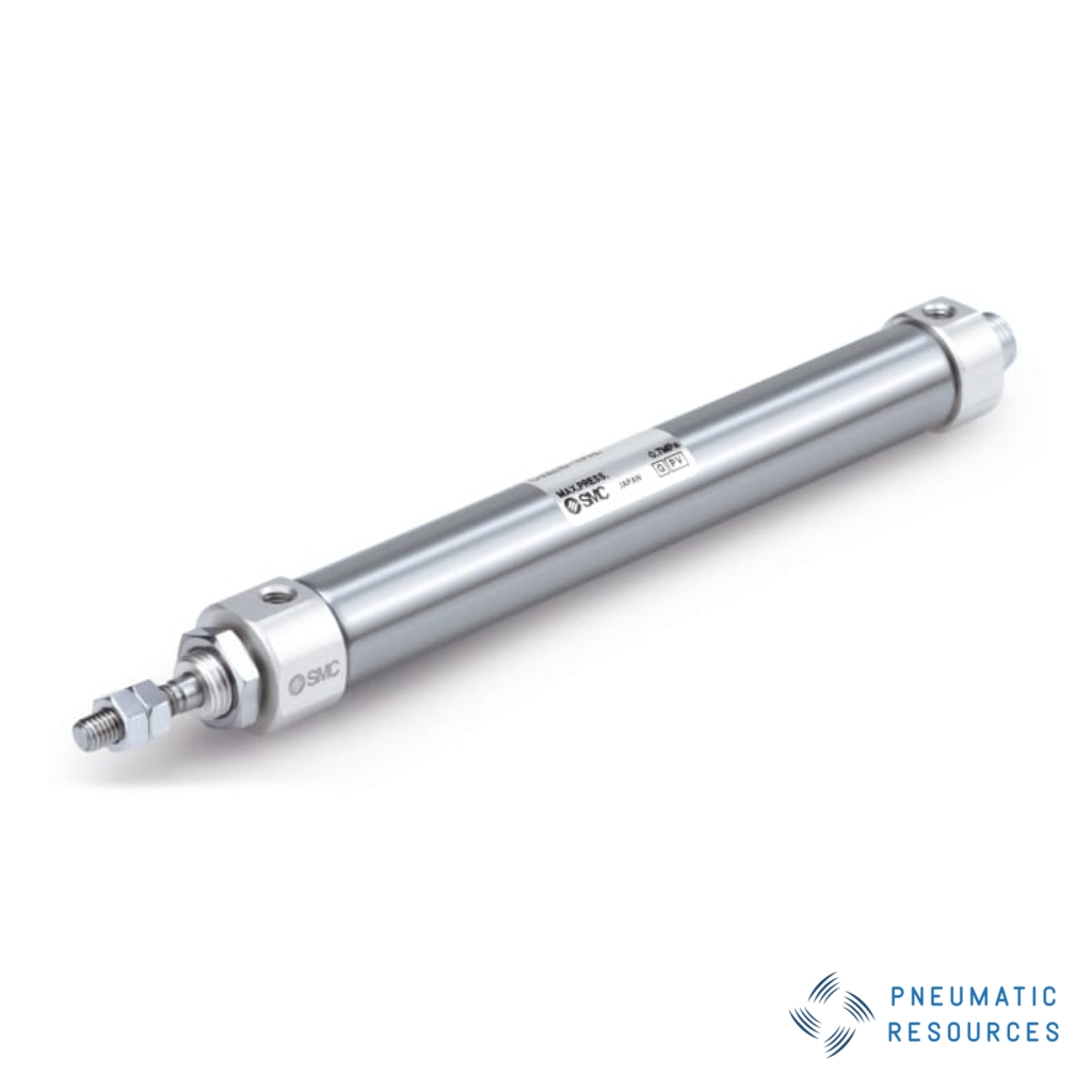Picture of Pneumatic Piston Rod Cylinder - 10mm Bore, 85mm Stroke, CJ2-Z Series, Double Acting, SMC, CDJ2KB10-85Z-B