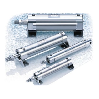 Picture of Pneumatic Piston Rod Cylinder - 16mm Bore, 125mm Stroke, CJ5-S Series, Double Acting, SMC, CDJ5D16SR-125-B