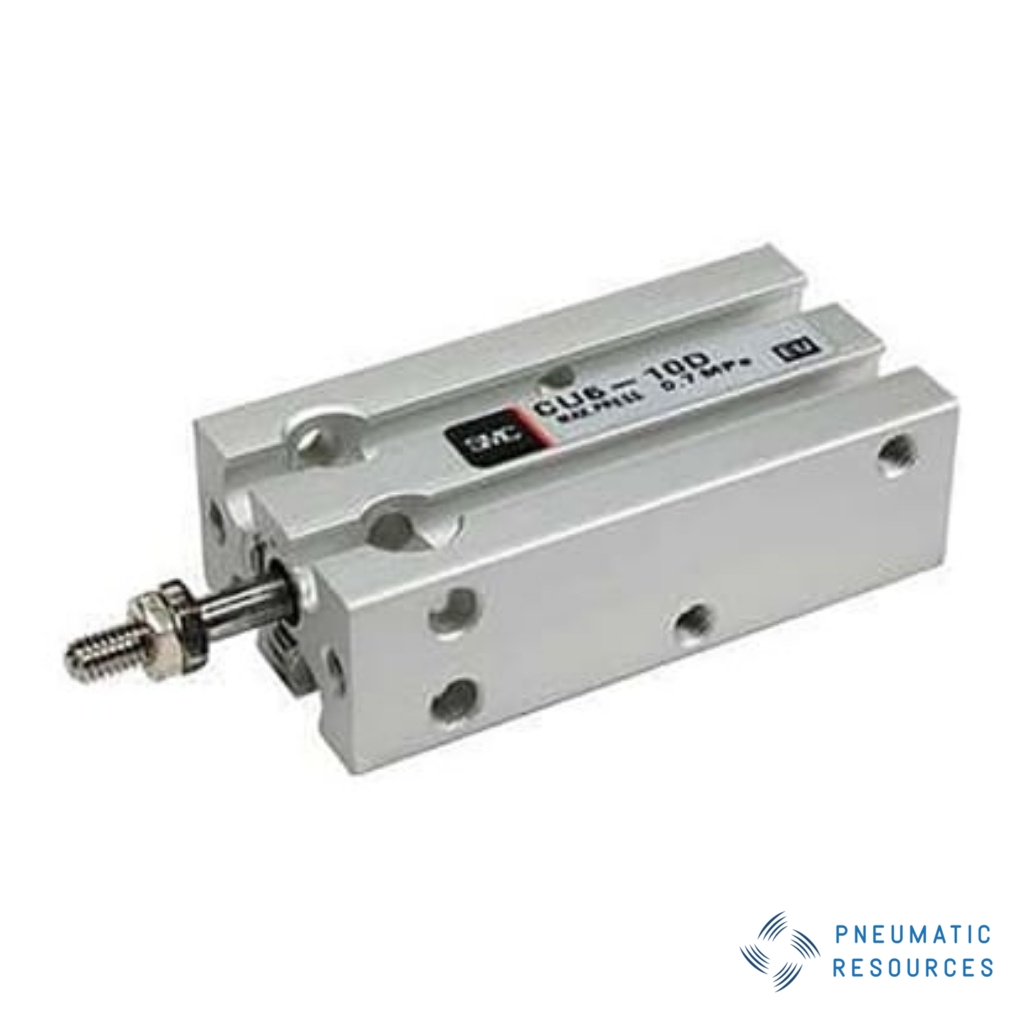 Picture of Pneumatic Piston Rod Cylinder - 25mm Bore, 100mm Stroke, CU Series, Double Acting, SMC, CDU25-100D