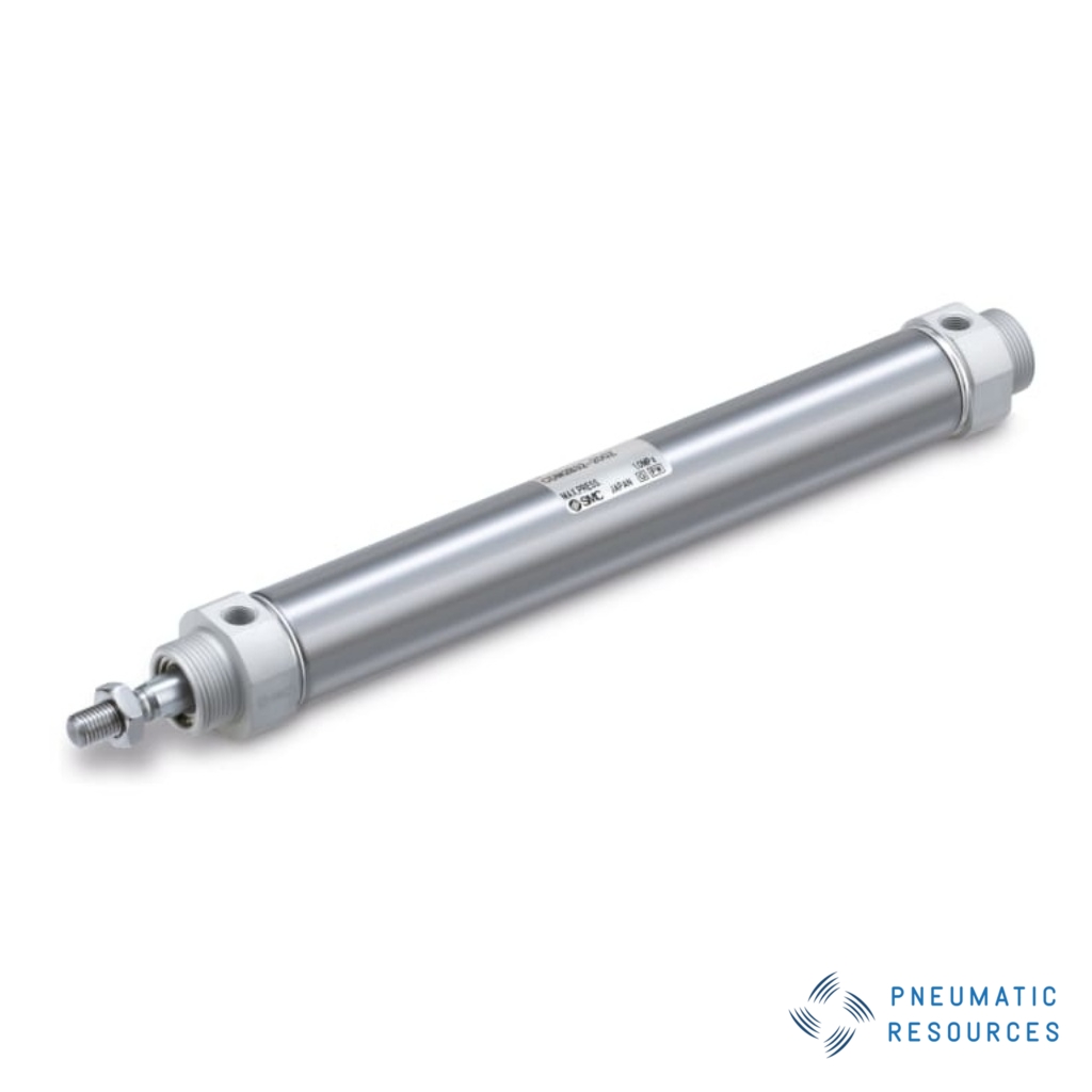 Picture of Pneumatic Piston Rod Cylinder - 25mm Bore, 200mm Stroke, CM2-Z Series, Double Acting, SMC, CDM2B25-200FZ