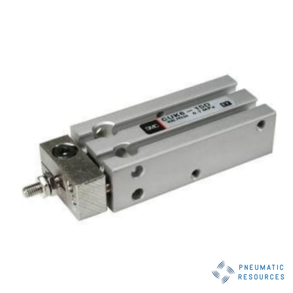 Picture of Pneumatic Piston Rod Cylinder - 32mm Bore, 20mm Stroke, CU Series, Double Acting, SMC, CDUK32-20D