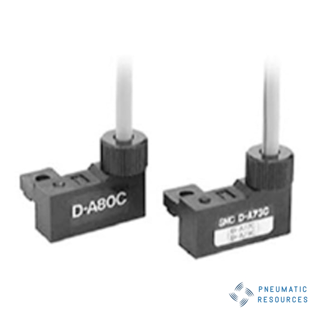 Picture of Reed Pneumatic Position Detector, IP67, 24 V dc, 100V ac, D-A7, with LED indicator, SMC, D-A73CL