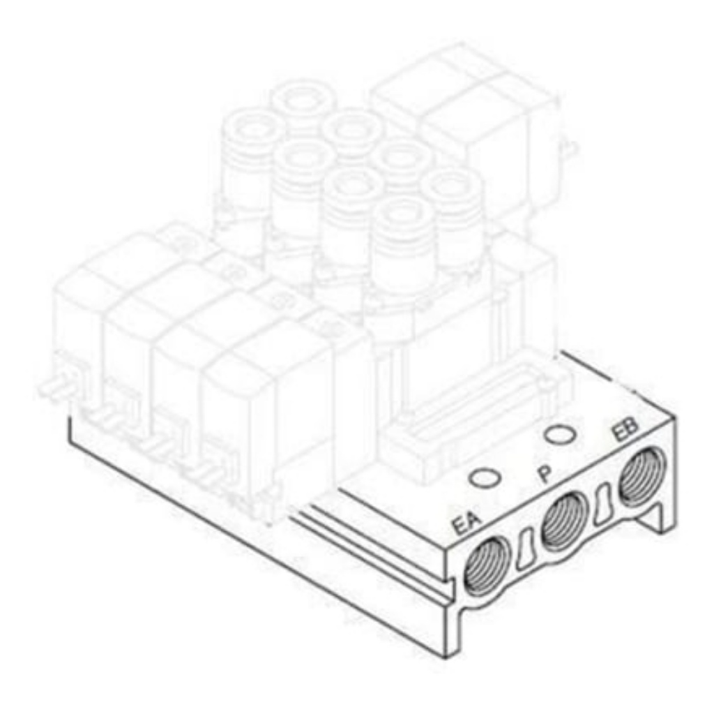 Picture of SY5000 series 10 station G 1 Manifold, SMC, SS5Y5-41-10-C6F-Q