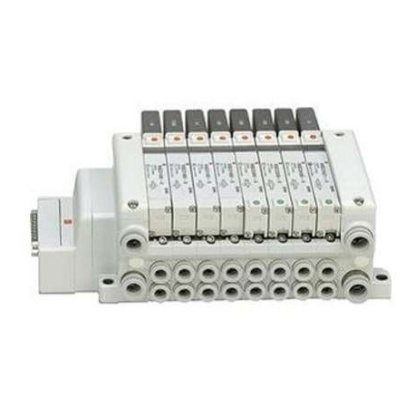 Picture of VV5QC series 4 station M5 Manifold Base for use with VQC1000 Valve, SMC, VV5QC11-04C6FD0