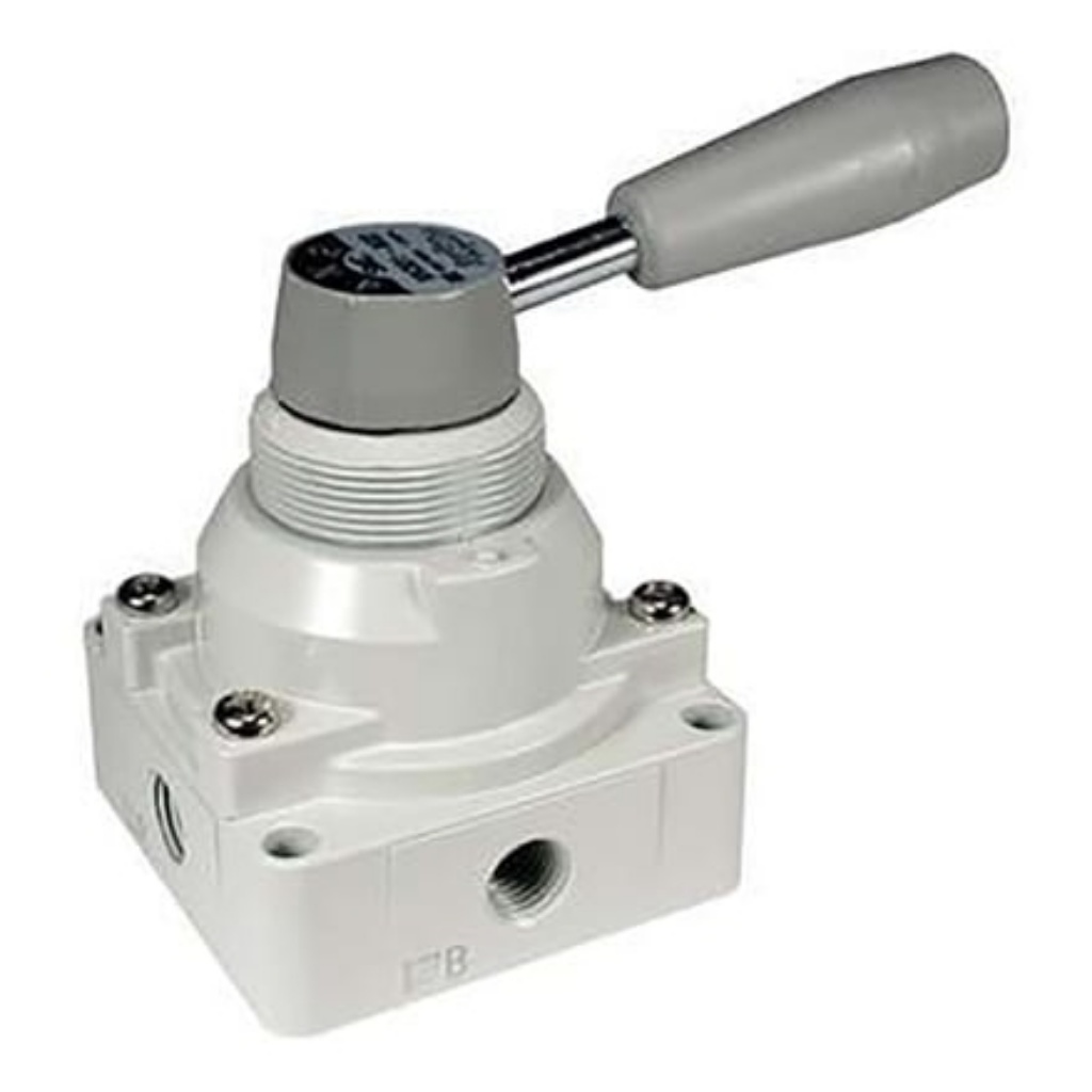 Picture of Handle 4/3 Pneumatic Manual Control Valve VH Series, G 1/4, 1/4in, III B, SMC, VH201-F02