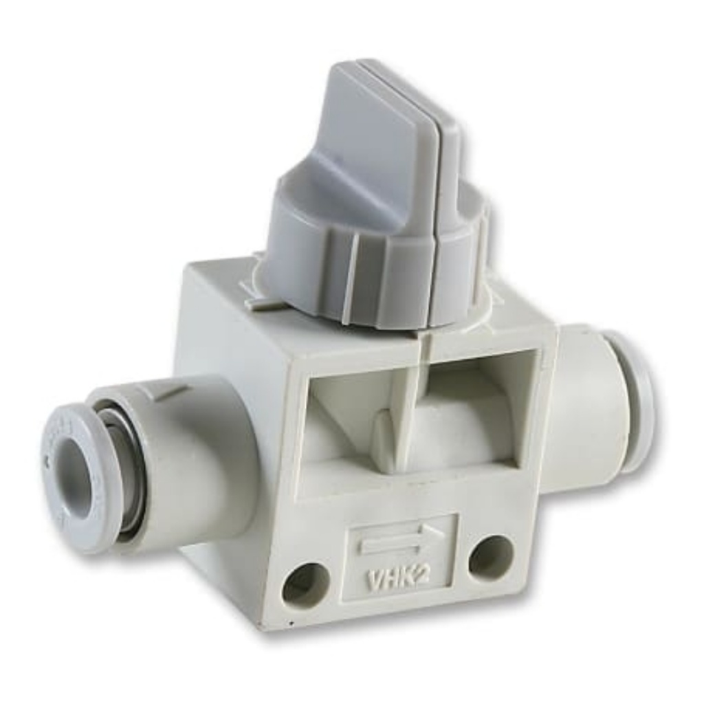 Picture of Knob Manual Control Pneumatic Manual Control Valve VHK Series, Push In 4 mm, 4mm, III B, SMC, VHK2A-04F-04F