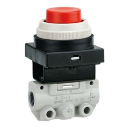 Picture of Roller Lever Pneumatic Relay Mechanical Valve VM100 Series, Metric M5, 5mm, III B, SMC, VM123-M5-01SA