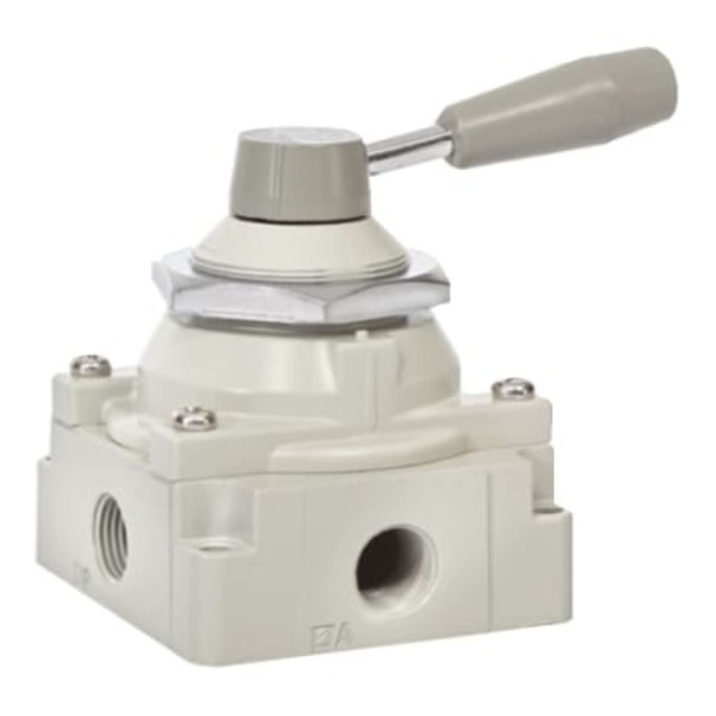 Picture of Standard Lever 4/3 Pneumatic Manual Control Valve VH Series, Rc 1/2, 1/2in, III B, SMC, VH411-04